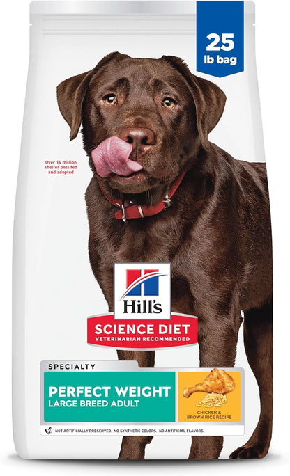 Hill'S Science Diet Perfect Weight Large Breed Dry Dog Food | #1 Veterinarian Recommended, Adult Formula, Chicken & Brown Rice, 25 Lb. Bag1
