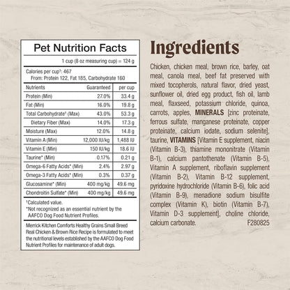 Merrick Healthy Grains Premium Dry Dog Food for Small Dogs, Wholesome and Natural Kibble, Small Breed Recipe - 4.0 Lb. Bag5