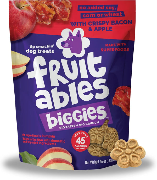 Fruitables Biggies Dog Biscuits, Healthy Treats for Dogs, Doggie Biscuits, Crunchy Pumpkin Treats, Made without Wheat, Corn and Soy, Made in the USA, Pumpkin and Blueberry Flavor, 16Oz14