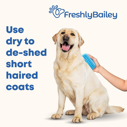 Rubber Curry Brush Dog for Short Haired Dogs - Soft & Gentle Deshedding Brush - Use Wet as Bath Brush or Dry for Grooming Loose Hair2