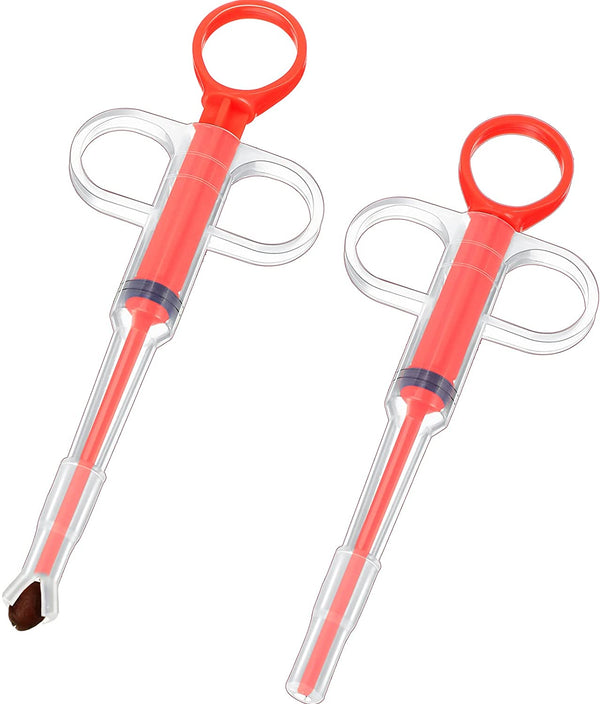 2 Pcs Pet Pill Plunger Popper for Small Cats Dogs,Red1