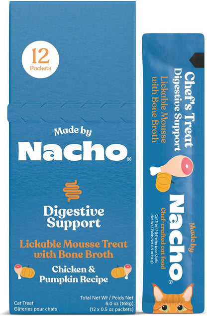 Made by Nacho Lickable Cat Treats Mousse Tubes 12 Count with Bone Broth Chicken Recipe (.5 Oz) No Grains, Corn, Wheat or Soy8