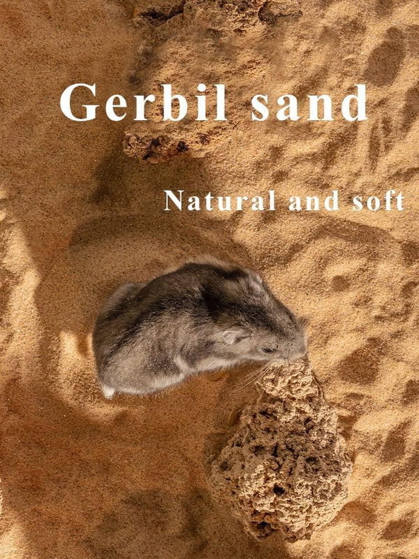 Hamster Bath Sand, 3Lb Dust Free Desert Sand or Potty Litter Sand for Hamster Chinchillas Gerbil Syrian Mice Small Animals(Beige)7