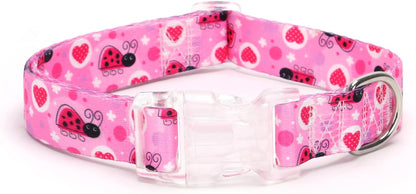 Serijoars Floral Print Puppy Dog Collar for Small Medium Large Dogs Collars with Quick Release Buckle for Girls Female Dog (NO10, S)1