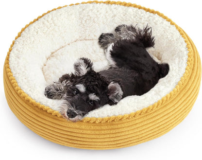 Love'S Cabin round Donut Cat and Dog Cushion Bed, 20In Bed for Cats or Small Dogs, Anti-Slip & Water-Resistant Bottom, Super Soft Durable Fabric Pet Beds, Washable Luxury Cat & Dog Bed Gray11