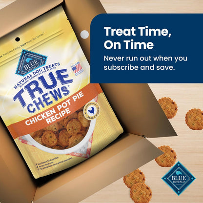 Blue Buffalo True Chews Chicken Pot Pie Natural Dog Treats, Real Meat Dog Snacks, Healthy Reward or Training Treat, Made in the USA with Real Chicken & Natural Ingredients, 12 Oz.10