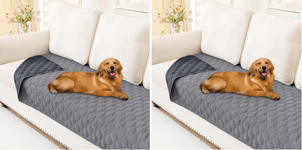Smiry Waterproof Dog Bed Cover Blanket, Reversible Pet Blanket | Soft Reversible, Washable Leakproof Cats Dogs Couch Cover for Sofa, Couch, Furniture (30X70 Inch)125