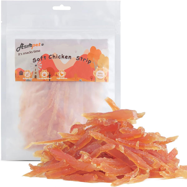 Dog and Cat Treats, Chicken Strips, Grain Free Soft Chewy 10.6 OZ | Training Rewards for Small Medium Large Dogs1