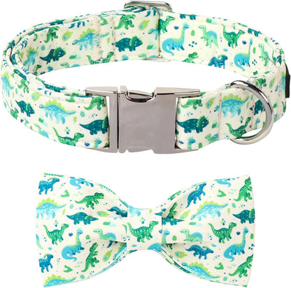 Lionet Paws Boy Dog Collar with Bowtie, Comfortable Adjustable Cute Navy Blue Bow Tie Collar for Male Dogs Gift, Xlarge, Neck 16-26 Inches18