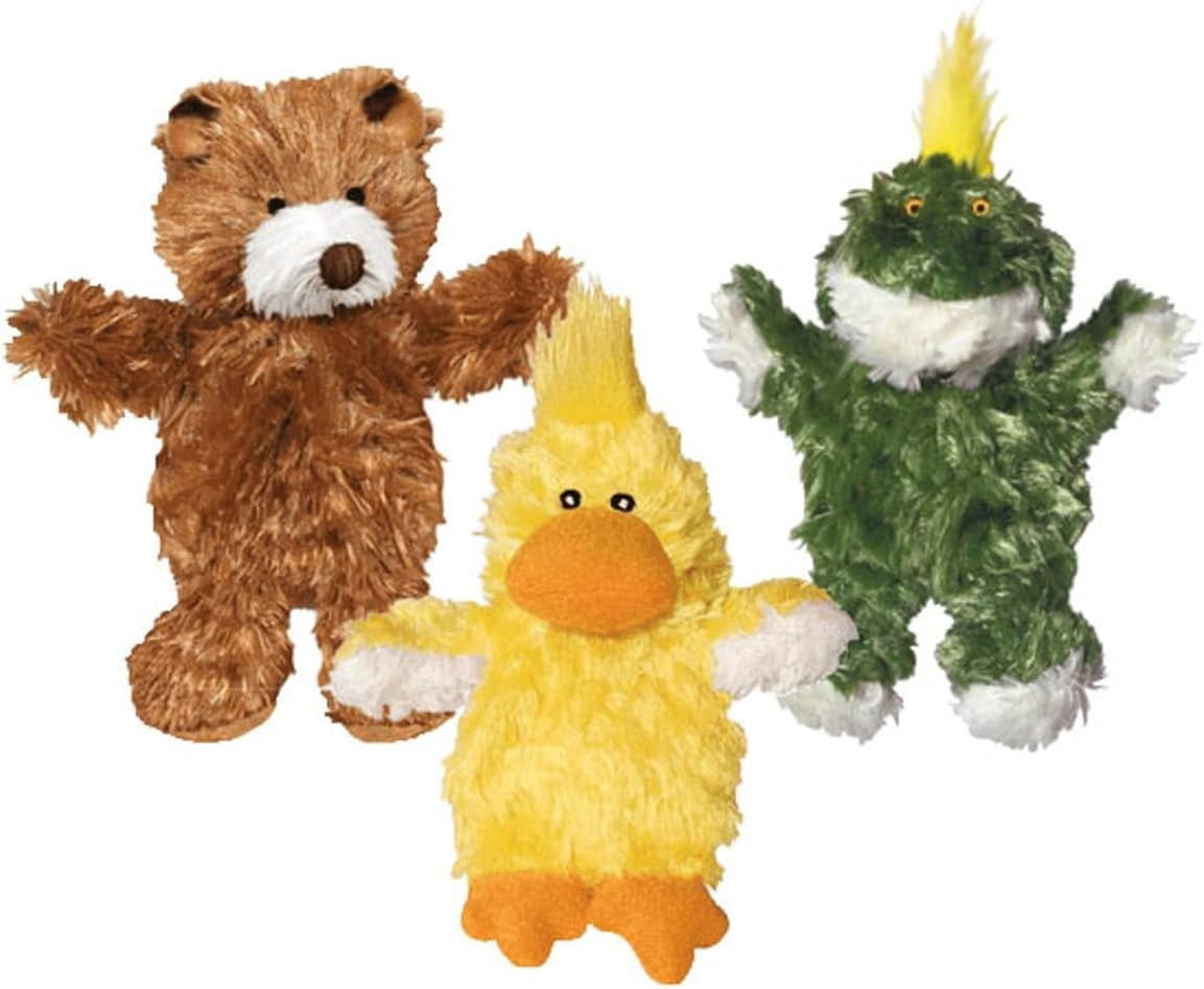 kong-low-stuffing-with-squeaker-dog-toy-x-small-3-animals-bear-duck-frog