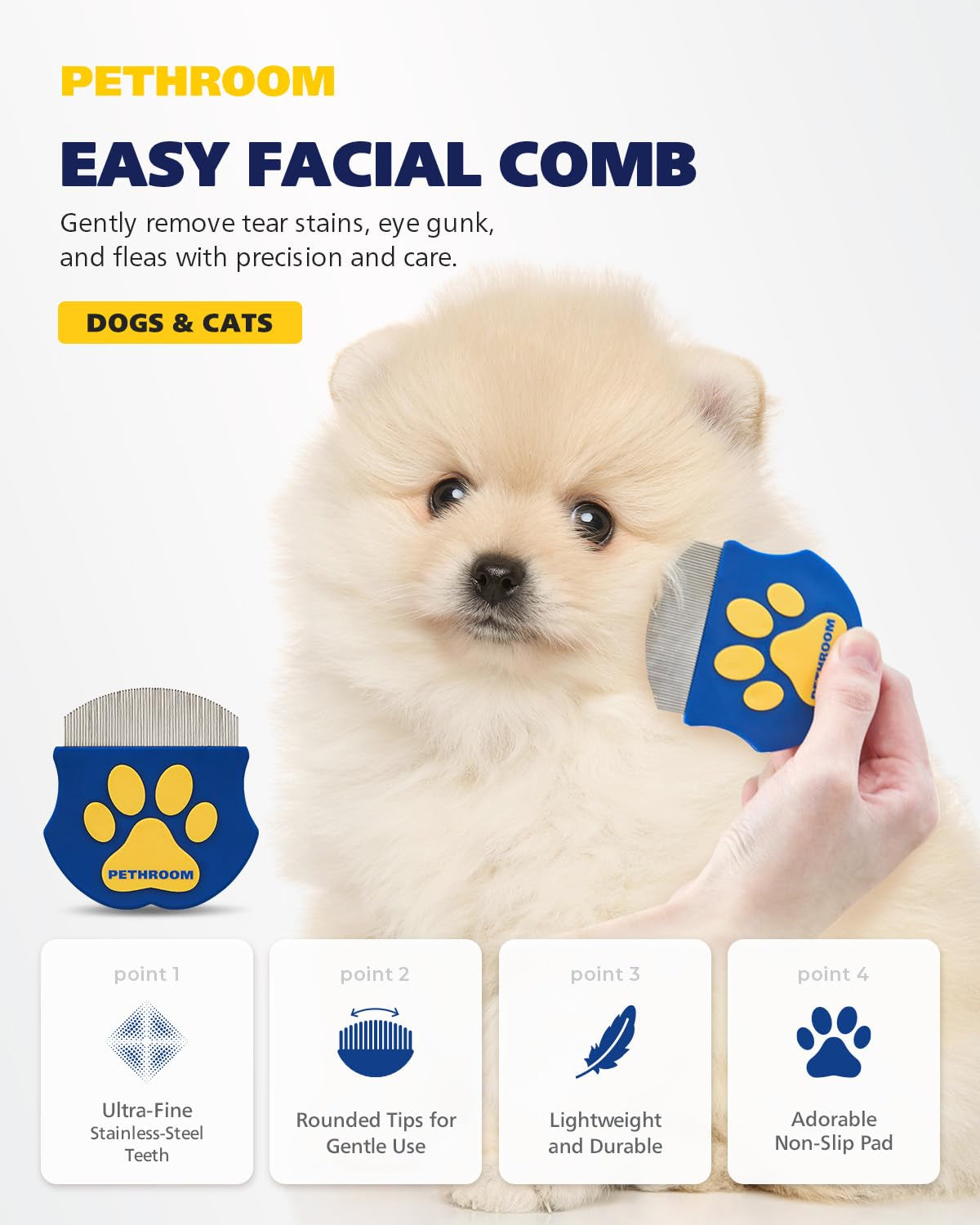 pethroom-professional-eye-comb-for-pets-stainless-steel-tear-stain-remover-gentle-round-head-grooming-tool-for-cats-dogs-compact-portable-for-eye-gunk-removal