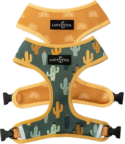 Lucy & Co. Reversible Dog Harness - Water-Repellent Neoprene, Dual-Print Design, Easy Swap Style, Adjustable Comfort Fit - Take a Bow Reversible Harness - Small11