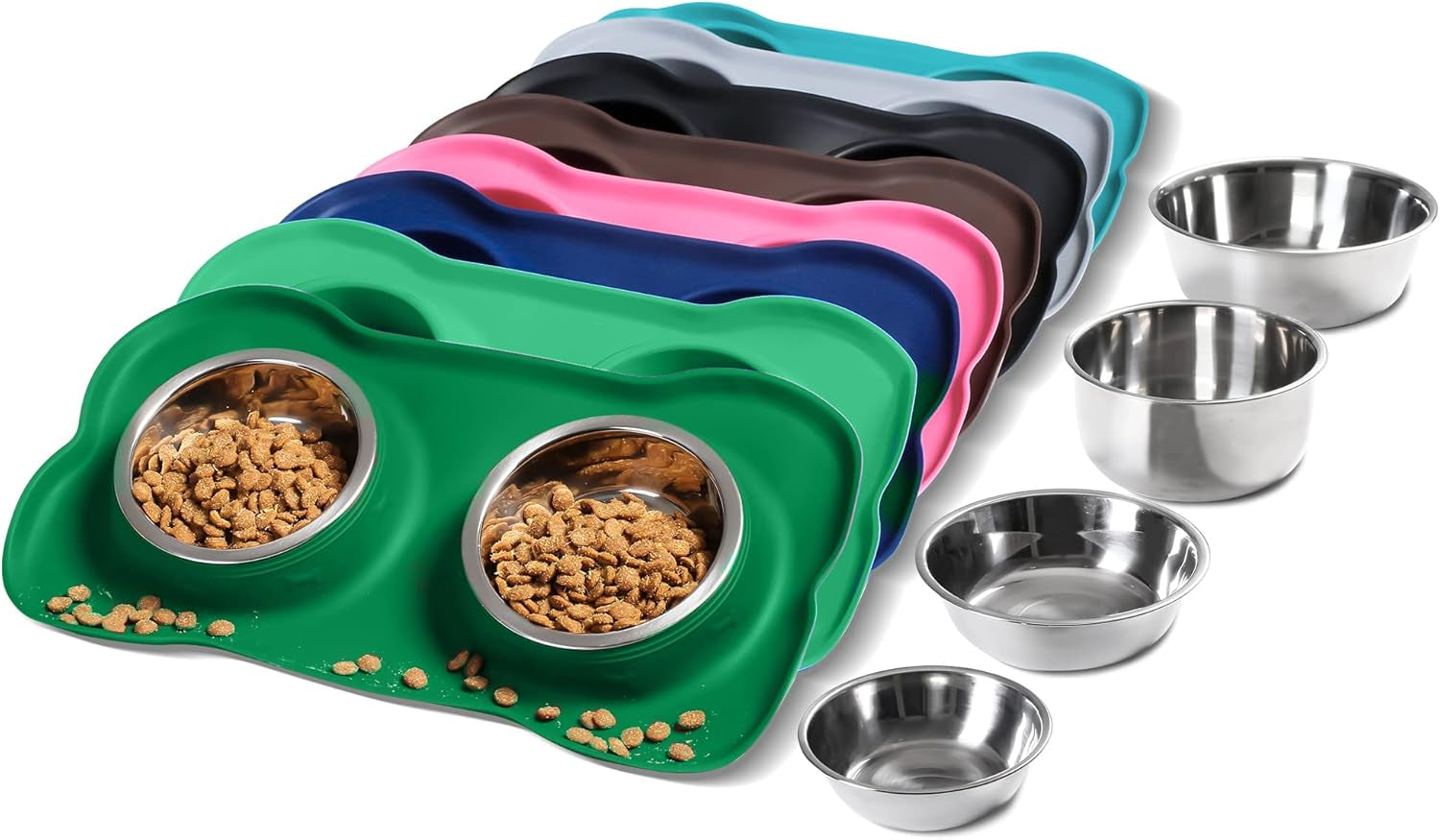 hubulk-pet-dog-bowls-2-stainless-steel-dog-bowl-with-no-spill-non-skid-silicone-mat-pet-food-scoop-water-and-food-feeder-bowls-for-feeding-small-medium-large-dogs-cats-puppies-s-pink
