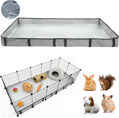 DZWLKJ Guinea Pig Cage Liner Tarp Bottom Waterproof and Washable.Available in 22 Sizes. Base Also for Rabbits, Bunny, Chinchesillas, Hedgehog, Ferrets and Other Small Animals(24X48 Inches)12
