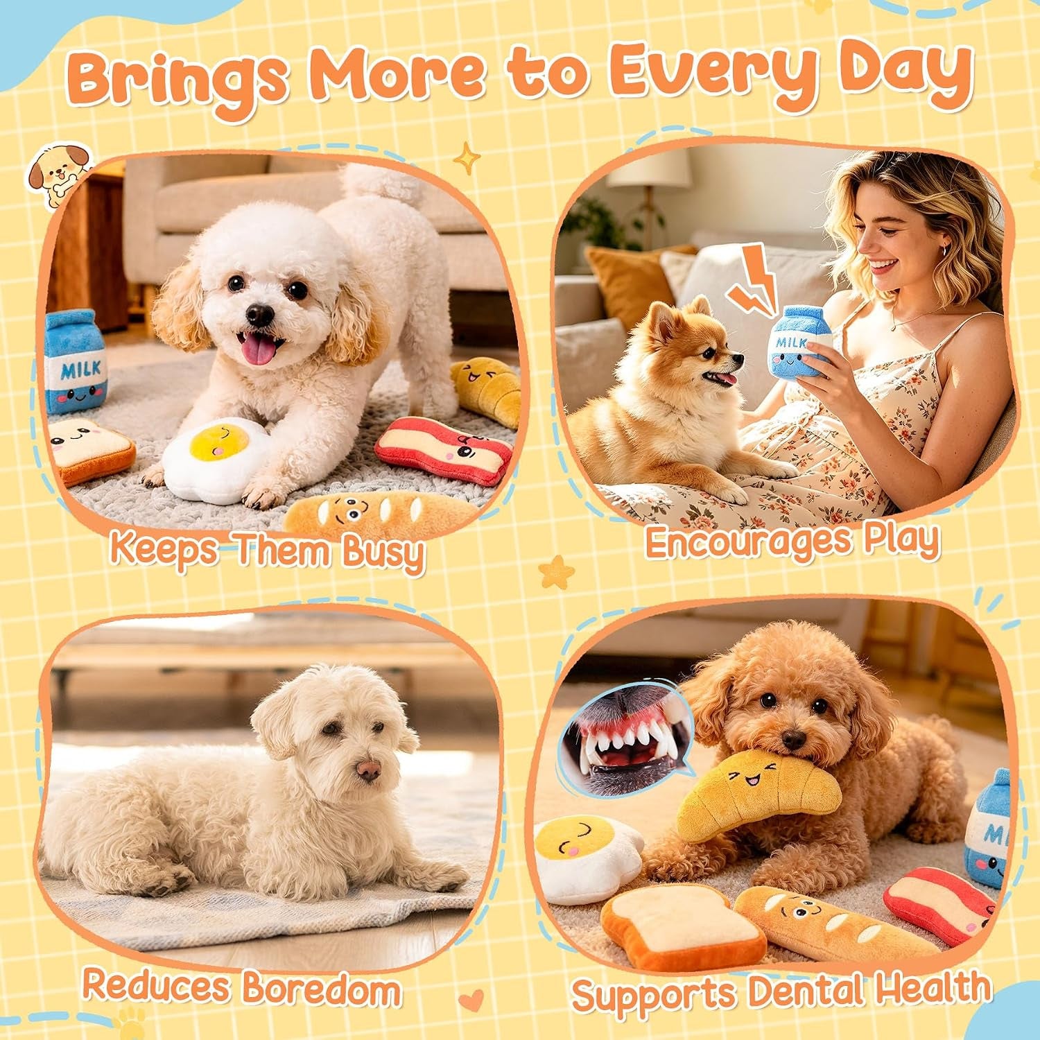 kipritii-dog-squeaky-toys-for-small-dogs-breakfast-themed-puppy-toys-to-keep-them-busy-plush-toys-with-squeaker-for-interactive-play-includes-storage-bag