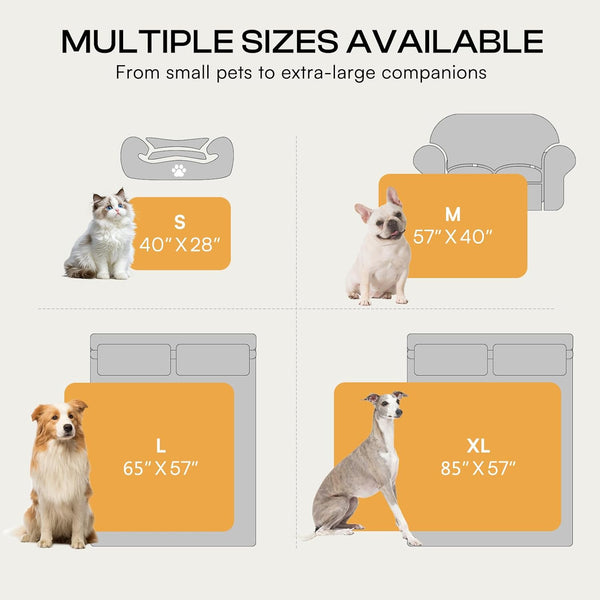 Luciphia Waterproof Dog Blanket for Large Dogs Ultra-Soft Calming Cut Pile Flannel Throw Durable & Warm Furniture Protection for Couch Bed Pet Human Blanket Machine Washable Soft White,Xl(85''X57'')6