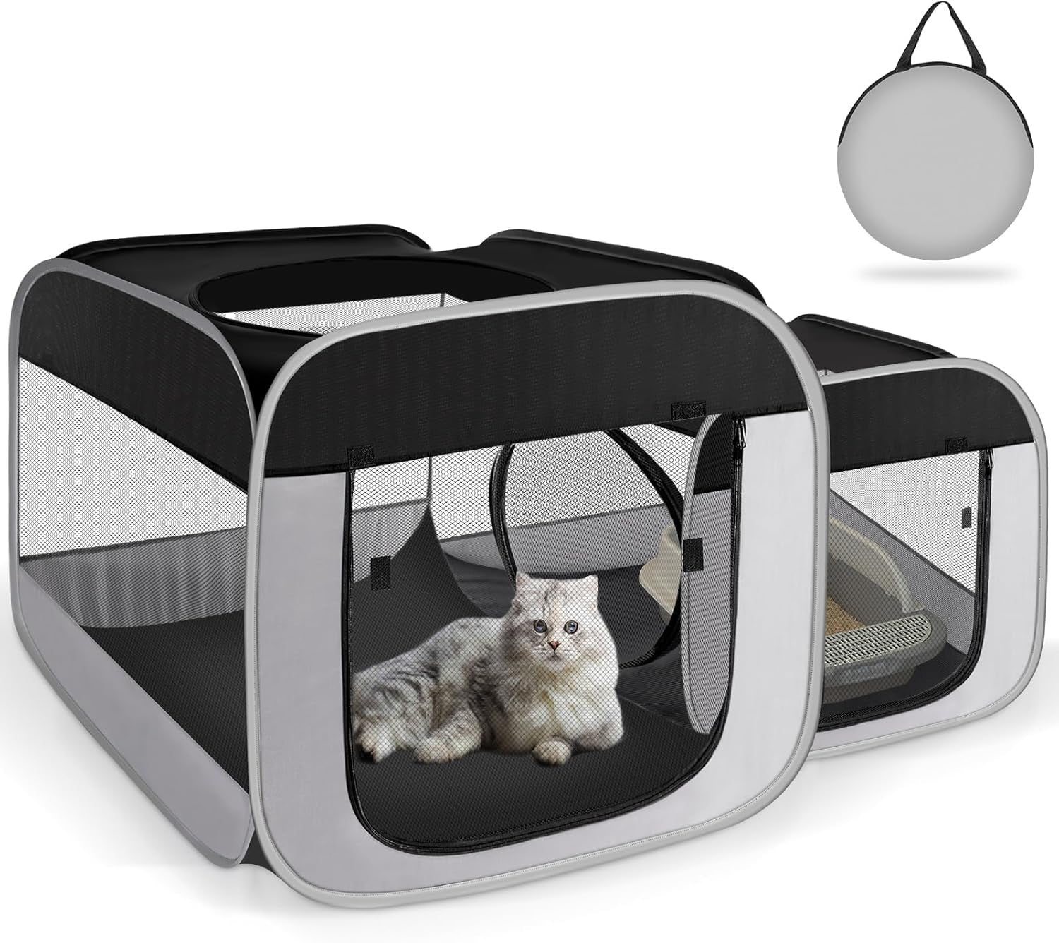 tailtastic-large-cat-playpen-with-separate-areas-outdoo-indoor-cat-enclosures-portable-pet-playpen-for-indoor-cats-puppy-and-small-animals-dog-playpen-with-carrybag-ideal-for-multi-pet-households-works-as-birthing-nursing-den-pet-safe-soft-material-prevents-escape-furniture-damage