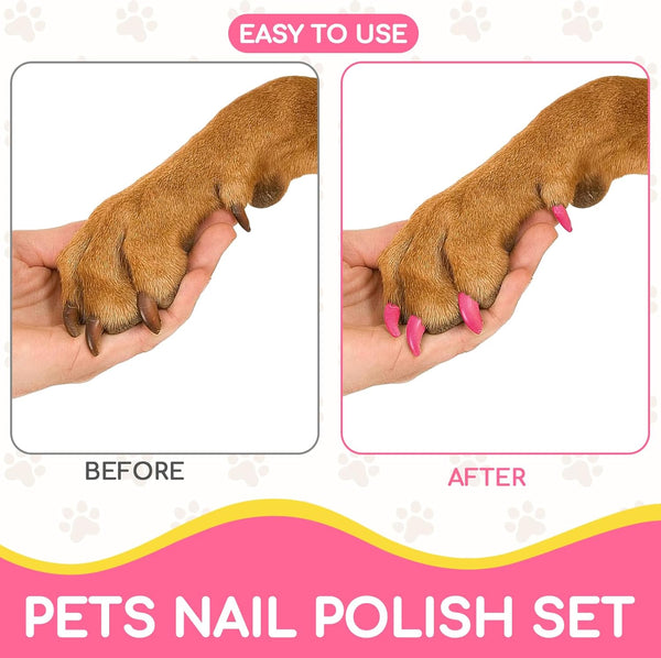 OLINGYOU Dog Nail Polish， Dog Nail Polish Pens Quick Dry-8 Colors, Pet Nail Polish Set for Dogs， DIY Dogs Puppy Nails, Dog Safe Nail Polish Non Toxic, Odorless, Easy to Apply3