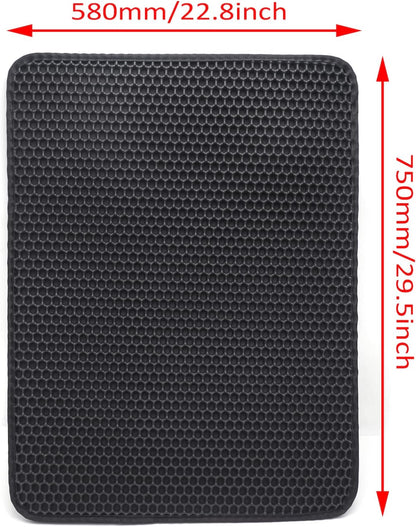 HTTMT- (29.5X23 Inch) Pet Supplies Cats Litter & Housebreaking 75X58 Black Cat Litter Mat Double Layer Pad Trapper Folding Pad EVA Foam Rubber7