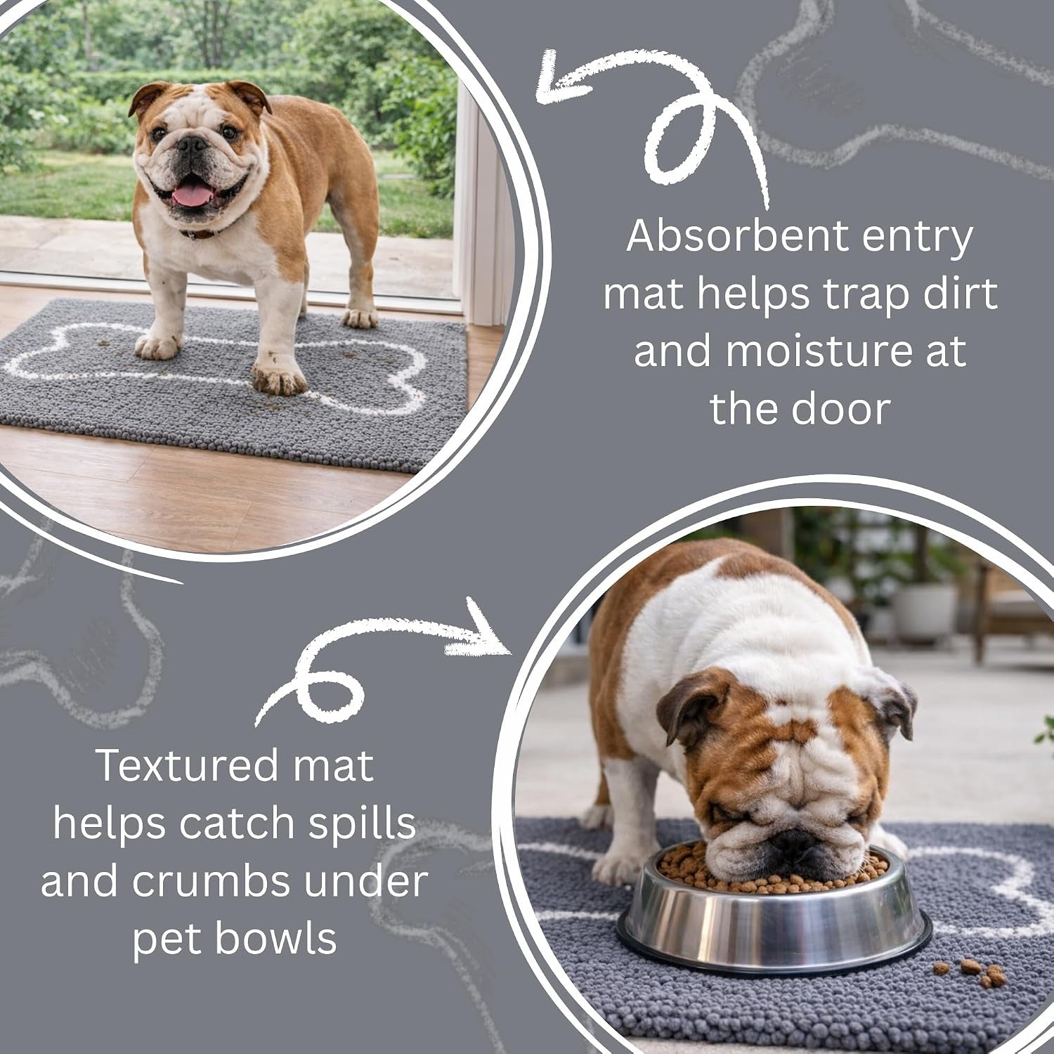 soggy-doggy-slopmat-dog-food-water-mat-gray-18x24-non-slip-backing-traps-kibble-crumbs-spills-kitchen-laundry-room-crate-side-use-quick-dry-chenille