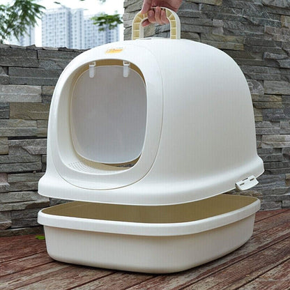 Dog Potty Training Toilet ﻿ Extra Large Litter Box Luxury Fully Enclosed Cat Toilet Pet Supplies 10 Kg Fat Available(White)3