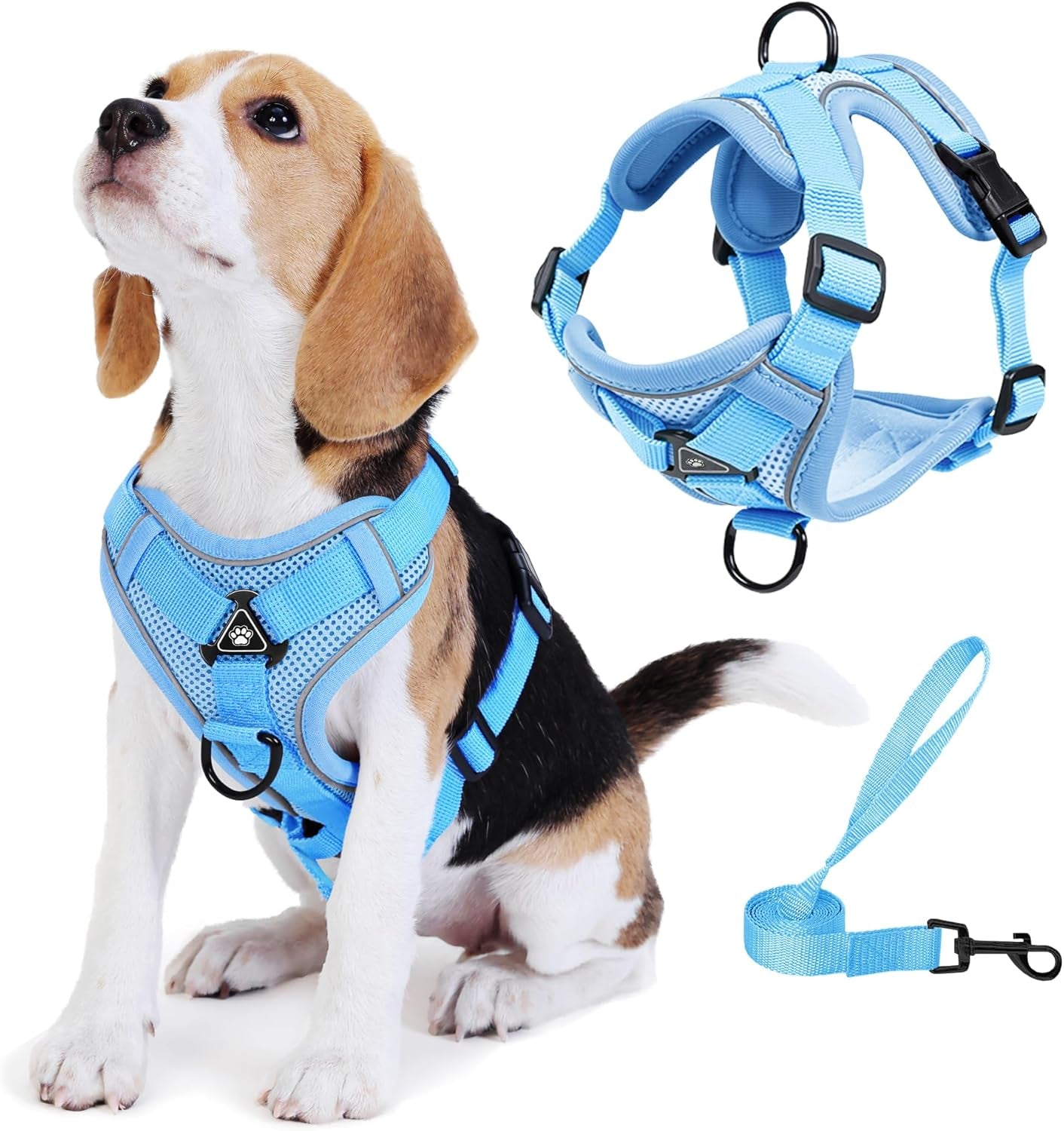 no-pull-dog-harness-with-leash-set-for-small-sized-dog-reflective-adjustable-no-choke-front-clip-cat-vest-harness-with-breathable-mesh-comfortable-soft-padded-pet-vest-blue-m
