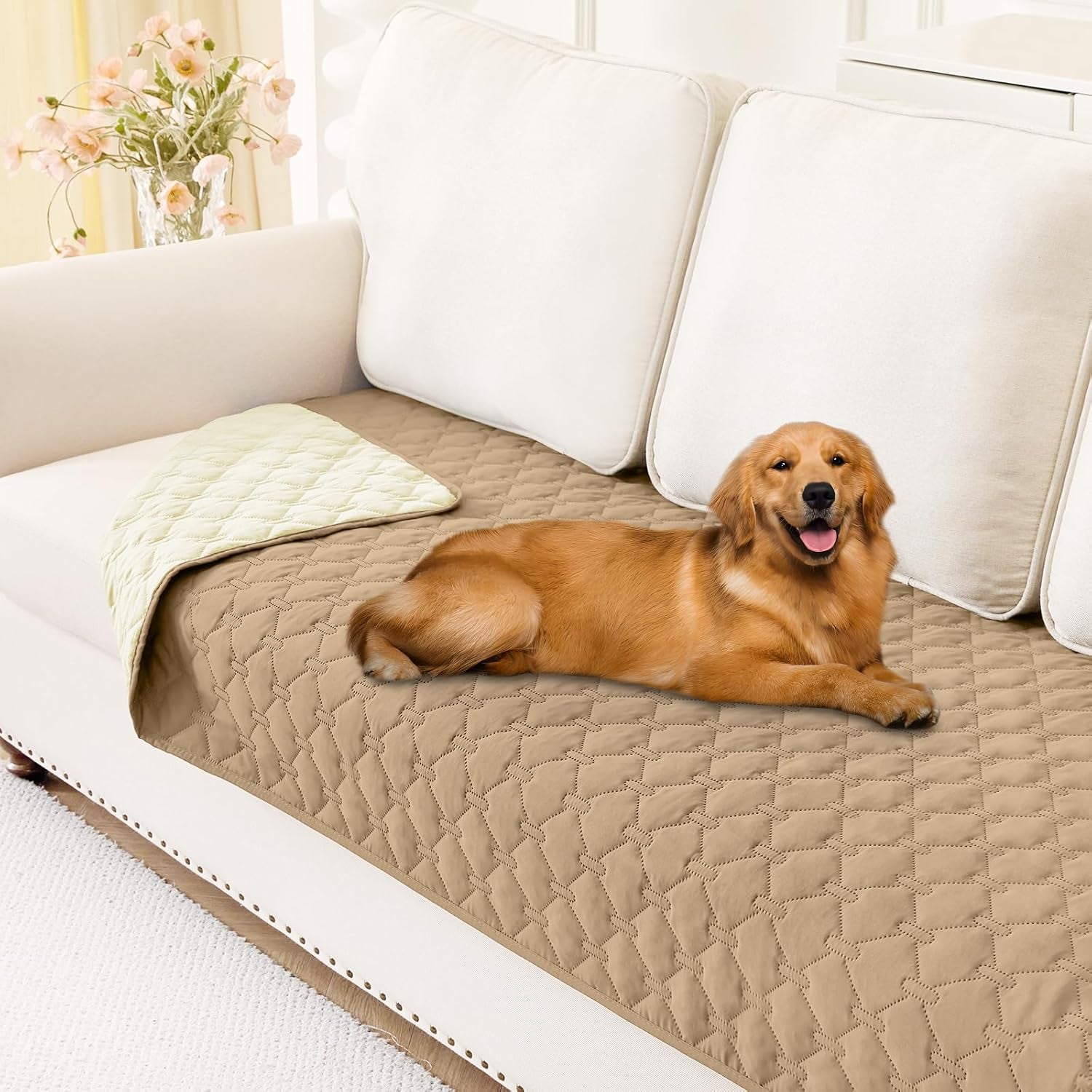 smiry-waterproof-dog-bed-cover-reversible-pet-blanket-for-sofa-couch-soft-washable-dog-blanket-leakproof-couch-cover-for-dogs-cats-furniture-protection-52x82-grey-dark-grey