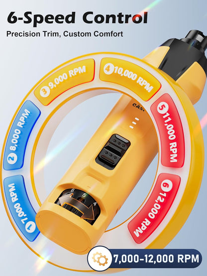 Casfuy 6-Speed Dog Nail Grinder – 50%+ Boost Power Dog Nail Trimmers Quiet with Dust Cap & 2 LED Lights & 2000Mah Battery & 4.8V Motor Electric Pet Toenail File Tool for Large Medium Small Dogs Cats2