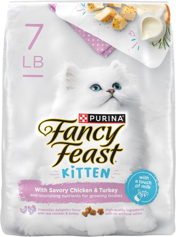Purina Fancy Feast Kitten with Savory Chicken and Turkey Kitten Dry Food - 7 Lb. Bag1