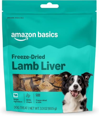 Amazon Basics Freeze-Dried Raw Single Ingredient Dog Treats (Previously Wag), Beef Liver, High Protein, Grain-Free, 3.3 Ounce (Pack of 1), Packaging May Vary9