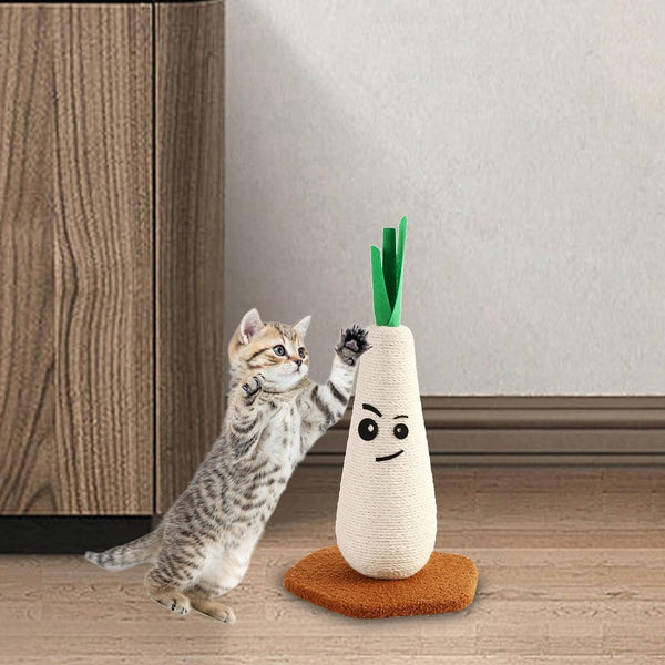 Post,Cute Kitten Cats Tree Scratching Posts,15"" Tall,Scratcher Board,Er for Indoor Cats,Kitty Playing, 25X25X39Cm, White and Green6