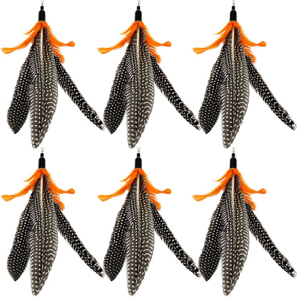 Cat Feather Toys Refill, 16 Pieces Cat Wand Replacement Feathers Toy for Indoor Cats7