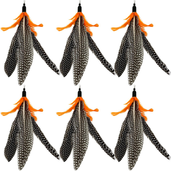 Cat Feather Toys Refill, 16 Pieces Cat Wand Replacement Feathers Toy for Indoor Cats7