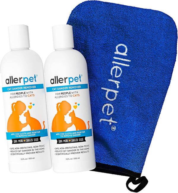 Allerpet Cat Dander Remover, Aloe-Free Pet Allergy Relief Made in USA 12 Oz10