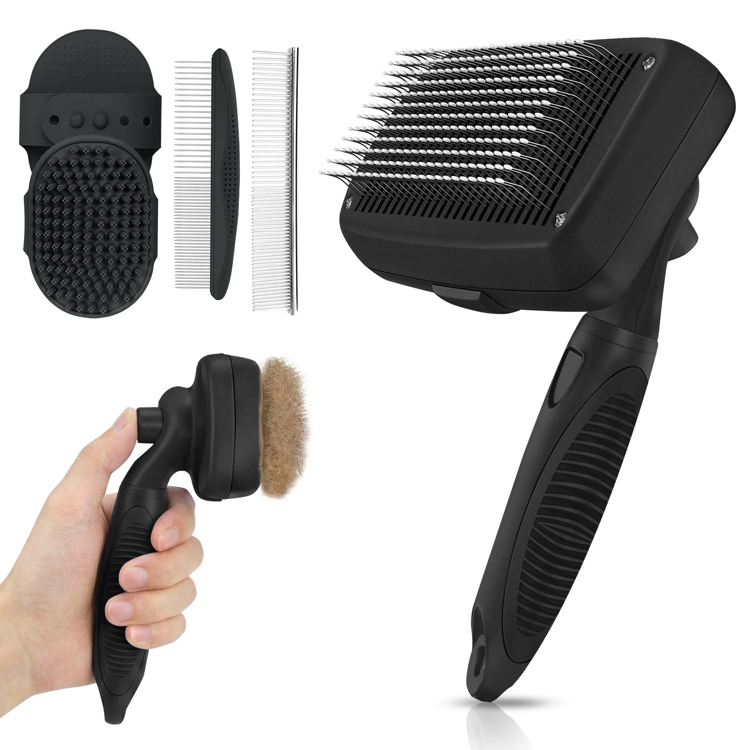 self-cleaning-shedding-brush-5-in-1-professional-pet-grooming-kit-skin-friendly-grooming-tool-for-dogs-cats-and-puppies-deshedding-and-hair-removal-for-long-and-short-haired-pets-blue
