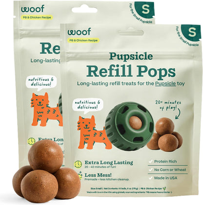 WOOF Pupsicle Peanut Butter & Beef Refill Pops Dog Treats, Large, 7 Count | for Large Pupsicles, Peanut Butter & Beef Flavor, Long-Lasting Treats, Pre-Made Pops, Wholesome Ingredients, Shelf Stable9
