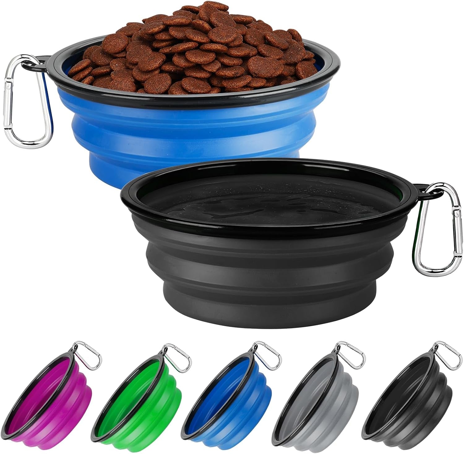 collapsible-dog-bowl-large-34oz-travel-dog-water-bowl-portable-2-pack-2-carabiner-clips-silicone-travel-dog-bowl-foldable-feeding-watering-dish-bowl-for-parking-walking-camping