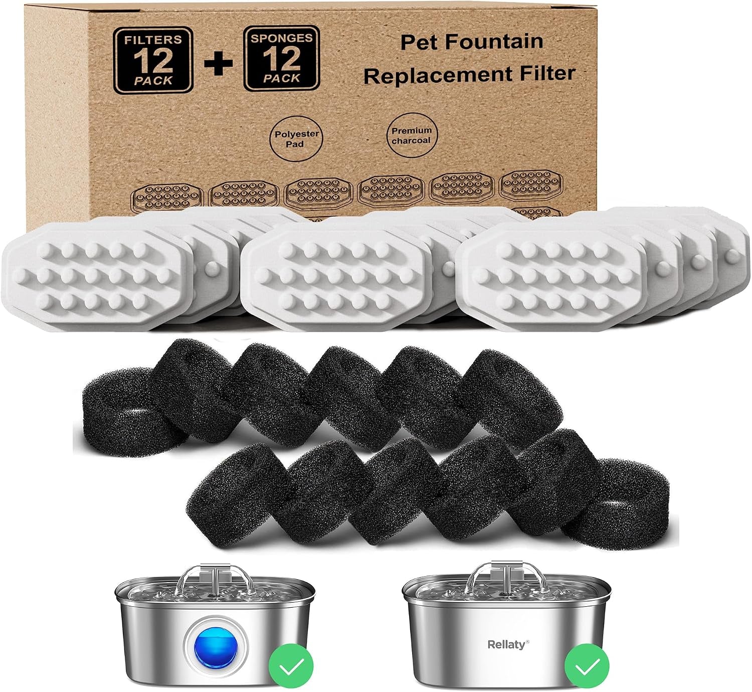 rellaty-official-cat-fountain-filters-12-filters-12-sponges
