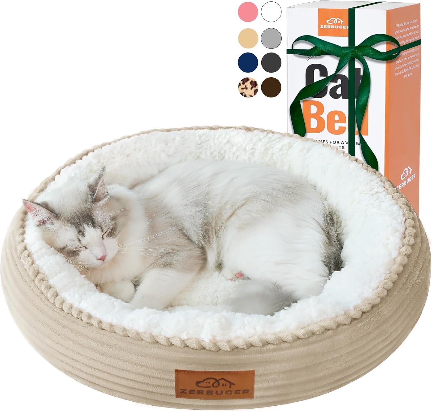 zerbuger-20in-washable-cat-beds-for-indoor-cats-round-donut-pet-bed-for-cats-small-dogs-puppy-kitten-anti-slip-bottom-calming-bed-gift-pink