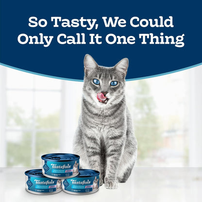 Blue Buffalo Tastefuls Natural Tender Morsels Wet Cat Food, Chicken Entrée 5.5-Oz Cans (Pack of 24)2