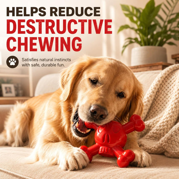 Dog Chew Toys for Aggressive Chewers, Durable Nylon Tough Chew Toy for Small & Medium Dogs, Bacon Flavor Skull Dog Toy to Keep Dogs Busy Indoors, Helps Reduce Boredom2