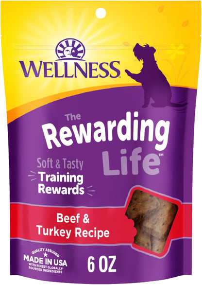 Wellness Rewarding Life Soft Dog Training Treats, Natural, Grain Free, Lamb and Salmon Recipe, 6 Oz Bag14