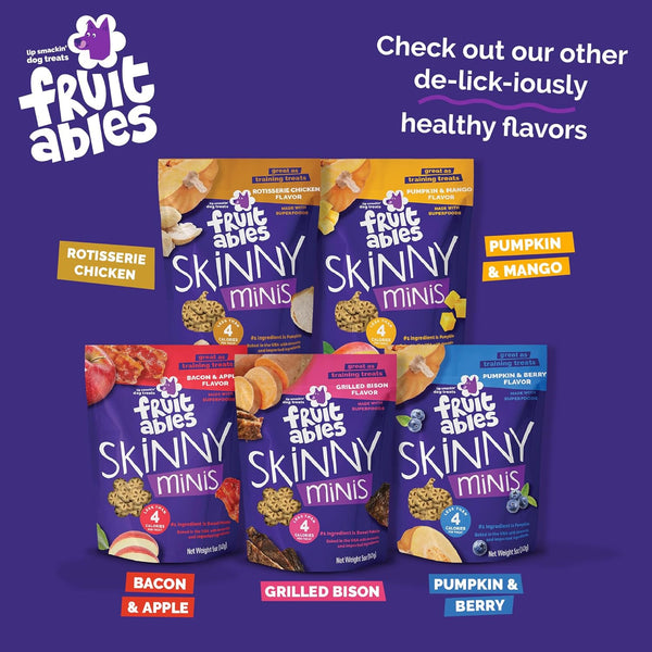 Fruitables Skinny Mini Dog Treats, Training Treats, Bacon & Apple, 12Oz | Healthy Dog Treats, Crunchy Dog Biscuits, Healthy Puppy Treats, Limited Ingredient, Training Rewards, Made in USA10
