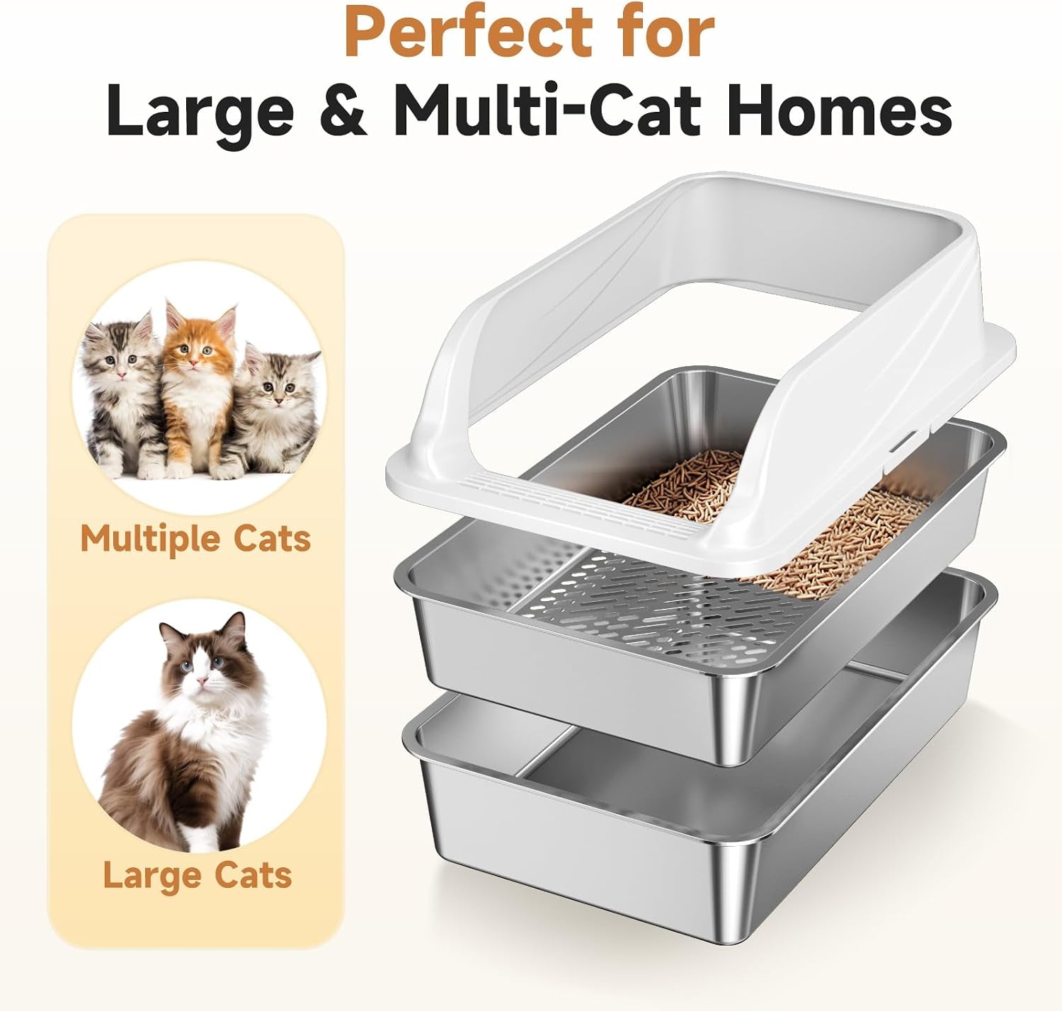 stainless-steel-sifting-litter-box-for-pine-pellets-xl-odor-free-stainless-steel-litter-box-with-lid-large-capacity-anti-leakage-easy-cleaning-less-tracking-for-multi-cat-big-cats