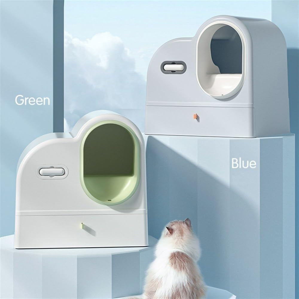 pet-supplies-enclosed-cat-litter-box-with-drawer-splash-proof-large-space-pangray