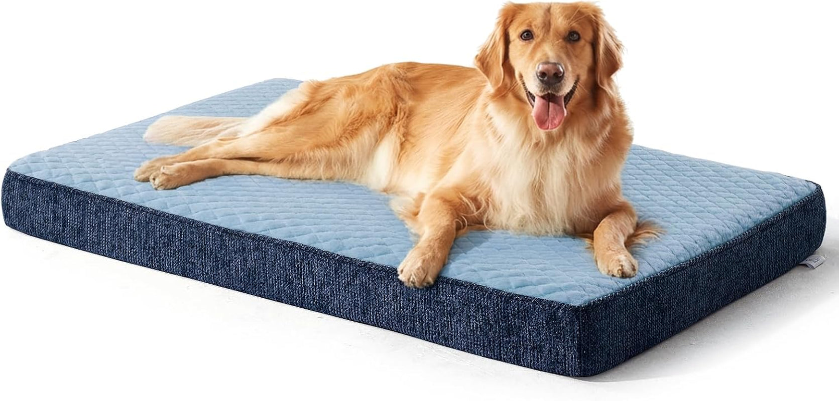 joejoy-orthopedic-xl-dog-bed-for-large-dogs-waterproof-dog-bed-for-crate-with-washable-removable-cover-extra-thick-egg-crate-memory-foam-pet-beds-grey-41x27