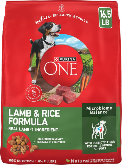 Purina ONE Dry Dog Food Lamb and Rice Formula - 16.5 Lb. Bag1