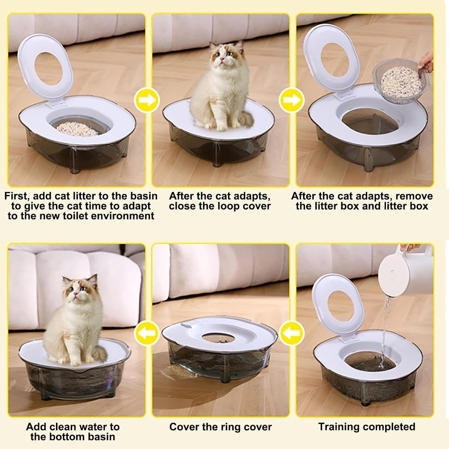 cat-toilet-training-kit-portable-litter-box-with-flushable-design-odor-control-and-anti-splash-large-thickened-pp-material-for-kittens-and-cats-grey