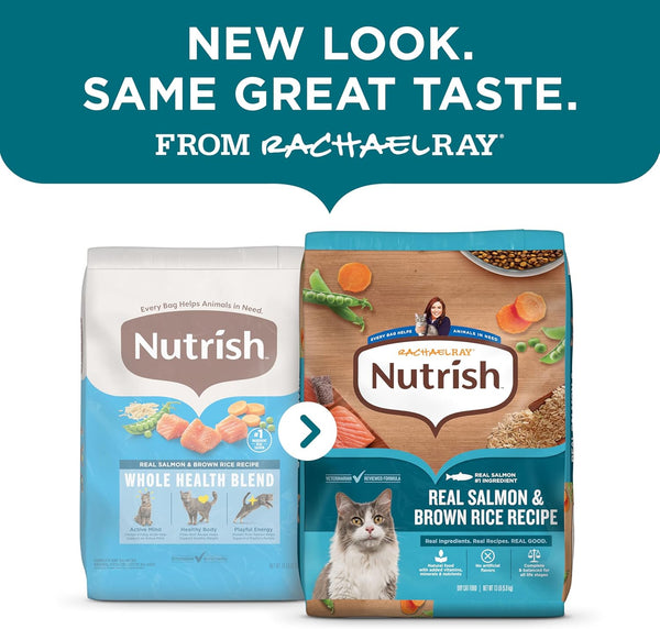 Nutrish Dry Cat Food, Salmon & Brown Rice Recipe, 14 Lb. Bag (Rachael Ray) | Suitable for Cats of All Life Stages, No Artificial Flavors, Nature Food with Added Vitamins, Minerals & Nutrients3