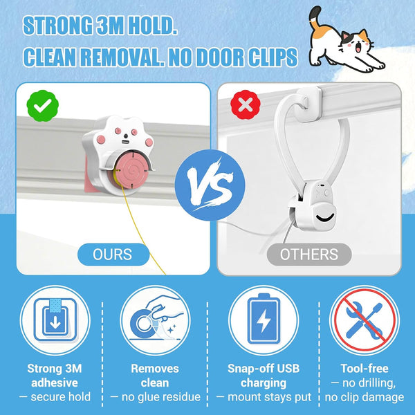 Interactive Cat Toys for Indoor Cats, Automatic Flying Bird & Mouse | Chase Exercise Enrichment Stimulation, USB Large-Capacity Rechargeable Electric Door Hanging Toy for Bored Kitten & Adult Cat9